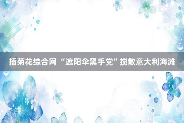 插菊花综合网 “遮阳伞黑手党”搅散意大利海滩