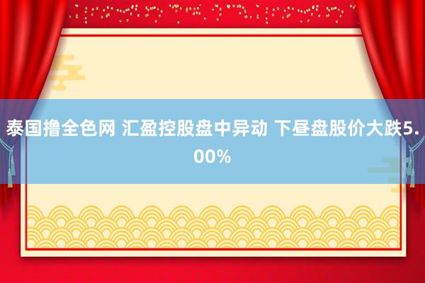 泰国撸全色网 汇盈控股盘中异动 下昼盘股价大跌5.00%