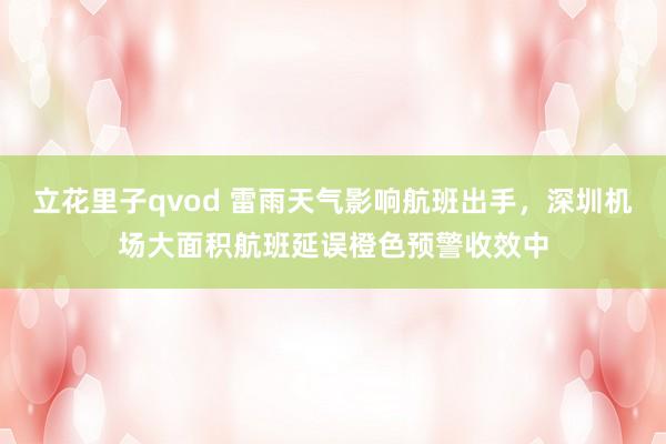 立花里子qvod 雷雨天气影响航班出手，深圳机场大面积航班延误橙色预警收效中