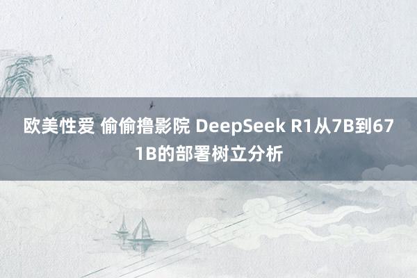欧美性爱 偷偷撸影院 DeepSeek R1从7B到671B的部署树立分析
