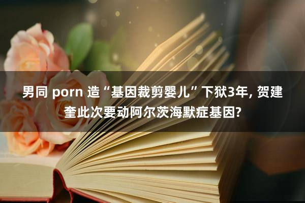 男同 porn 造“基因裁剪婴儿”下狱3年， 贺建奎此次要动阿尔茨海默症基因?