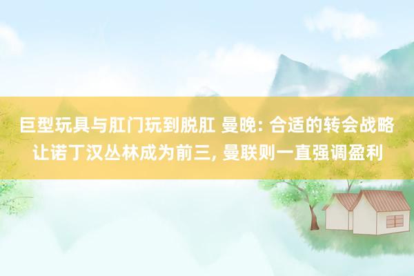 巨型玩具与肛门玩到脱肛 曼晚: 合适的转会战略让诺丁汉丛林成为前三， 曼联则一直强调盈利