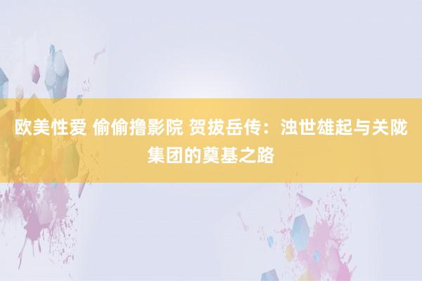 欧美性爱 偷偷撸影院 贺拔岳传：浊世雄起与关陇集团的奠基之路